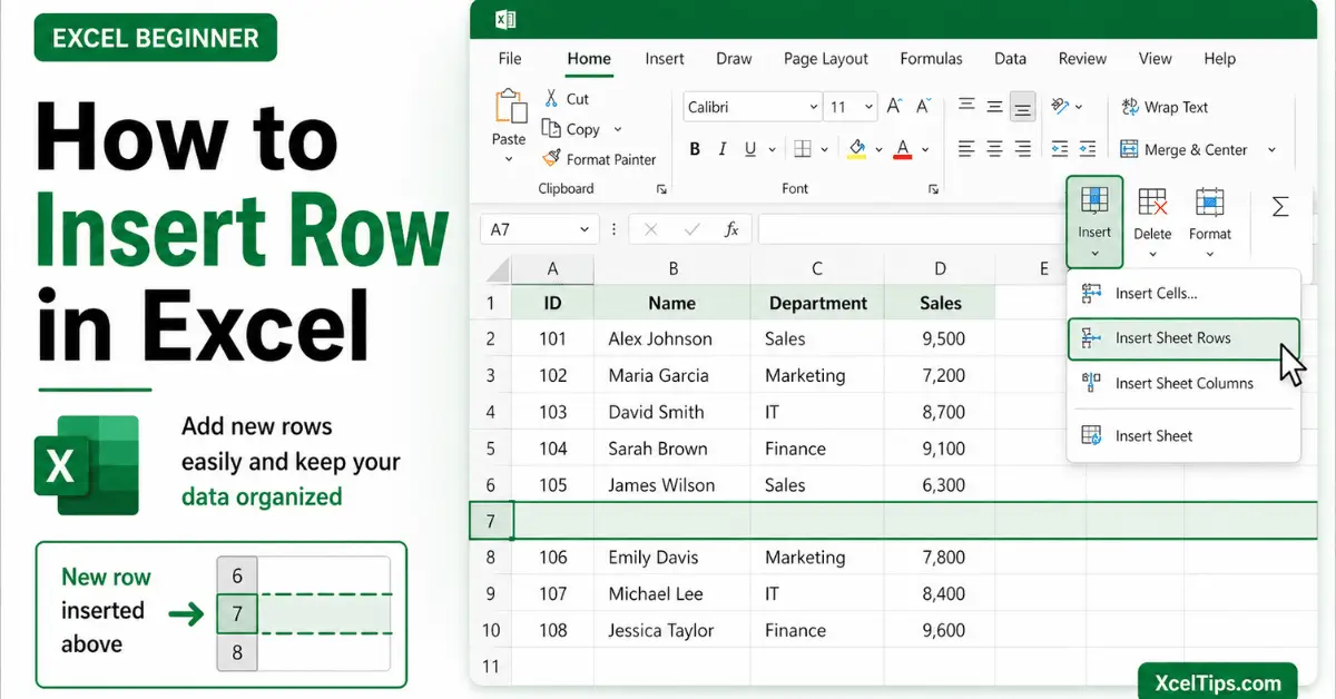 How to Insert Rows in Excel: Step-by-Step Guide